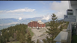 Notre webcam de chamrousse - Roche Béranger - alt. 1800 m - vue vers Grenoble et le Recoin