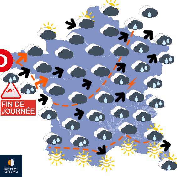 Tempête Benjamin suivie d'un temps frais et toujours agité