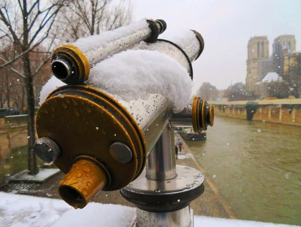 Première neige sur Paris