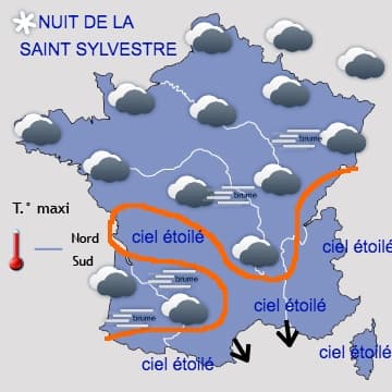 Image d'illustration pour Météo pour le réveillon, le jour de l'An et tendance pour début 2019