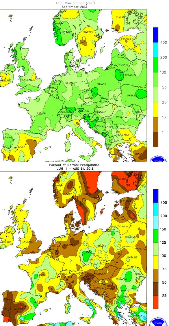 Image d'illustration pour Bilan de septembre 2013 en Europe
