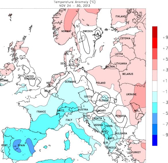 Image d'illustration pour Bilan météo hebdomadaire en Europe