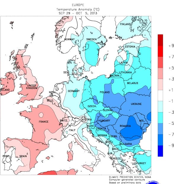 Image d'illustration pour Bilan météo hebdomadaire sur la France et l'Europe
