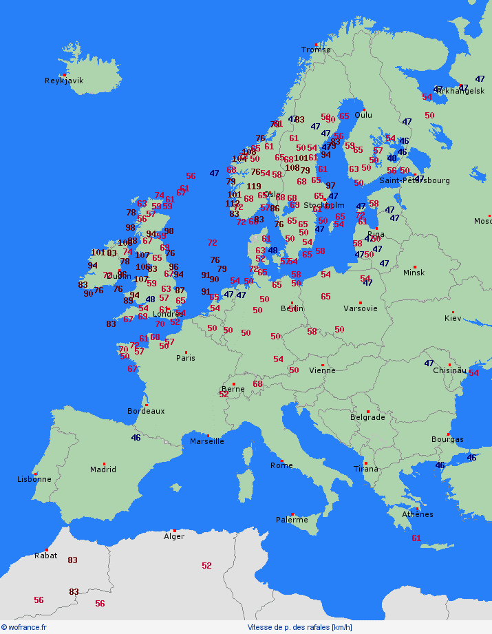 Image d'illustration pour Dépression Kamil : coup de vent en Manche et Mer du Nord