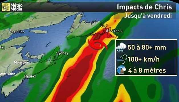 Image d'illustration pour Cyclones Beryl et Chris sur l'Atlantique