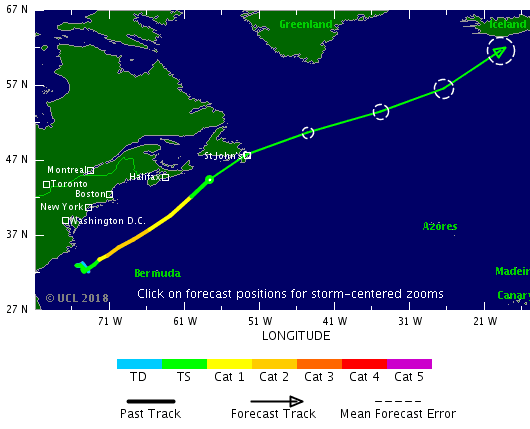 Image d'illustration pour Cyclones Beryl et Chris sur l'Atlantique