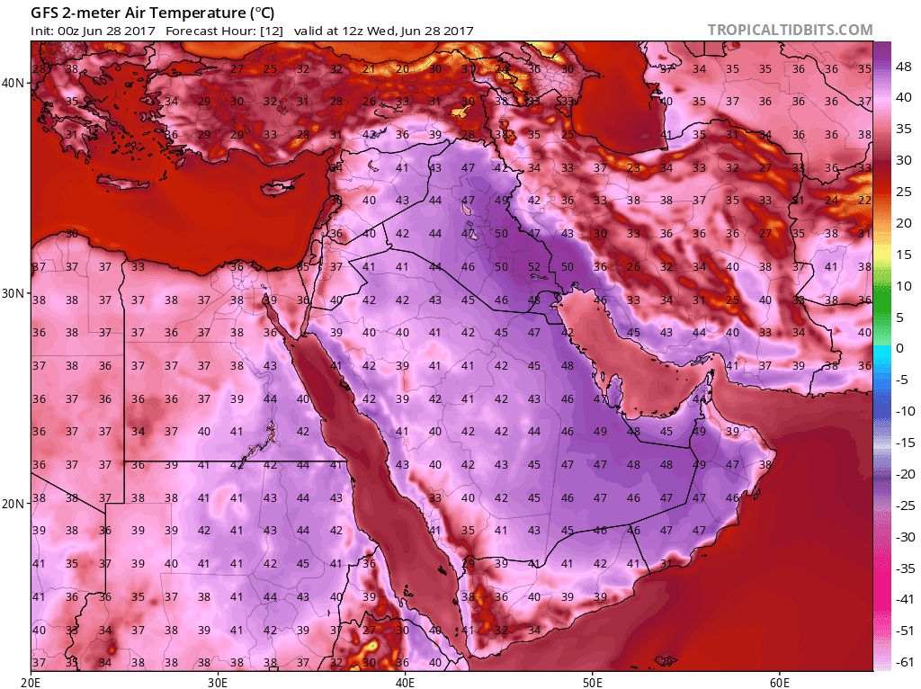 Image d'illustration pour Records de chaleur en série au Moyen-Orient : jusqu'à 53°C ! 