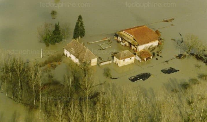 Image d'illustration pour Neige abondante & inondations vers les Alpes mi-février 1990