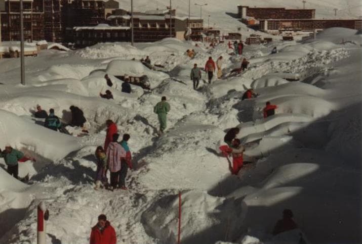 Image d'illustration pour Neige abondante & inondations vers les Alpes mi-février 1990