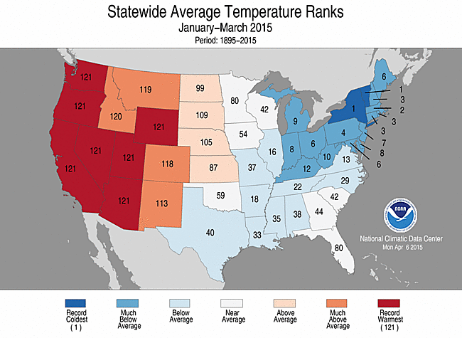 Image d'illustration pour Etats Unis : records de froid à l'Est et de douceur à l'Ouest