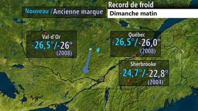 Image d'illustration pour Nouveaux records de froid au Québec