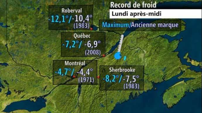 Image d'illustration pour Nouveaux records de froid au Québec