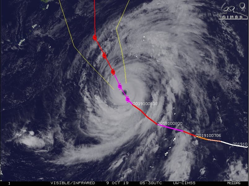 Image d'illustration pour Le super typhon Hagibis menace le Japon