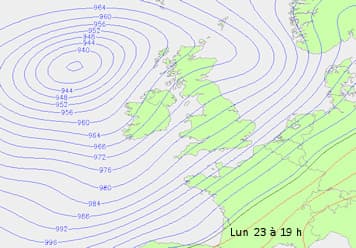 Image d'illustration pour Tempête Dirk : vers des pressions atmosphériques remarquables