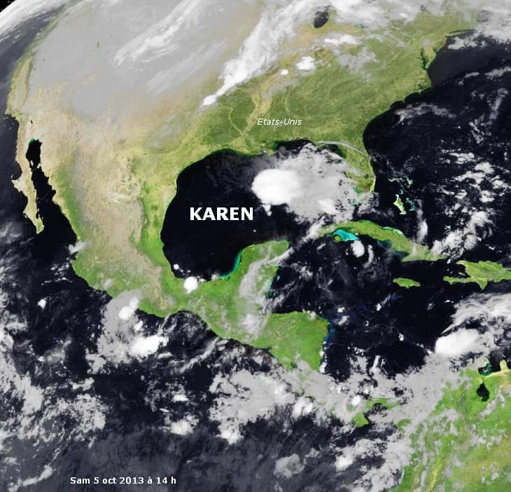 Image d'illustration pour Tempête tropicale Karen (Golfe du Mexique - Etats-Unis)