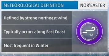 Image d'illustration pour Tempêtes (Nor'easter) entre Québec et Nord-Est des Etats-Unis