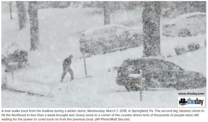 Image d'illustration pour Tempêtes (Nor'easter) entre Québec et Nord-Est des Etats-Unis