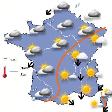 Risque de neige en Provence et refroidissement dans l'Est