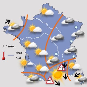 Retour du mauvais temps et redoux par l'ouest 