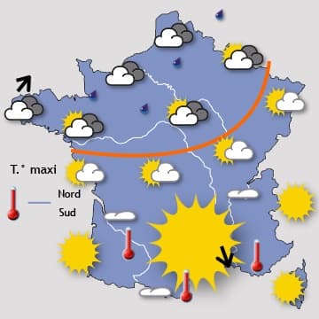 Fortes chaleurs avant une vague orageuse pour dimanche 