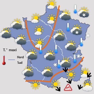 Très froid avant le retour des perturbations la semaine prochaine