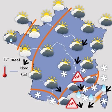 Neige dans le Nord-est, avant une accalmie de quelques jours