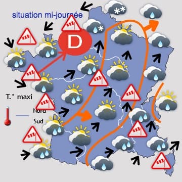 Temporairement plus froid, puis de nouveau très agité 