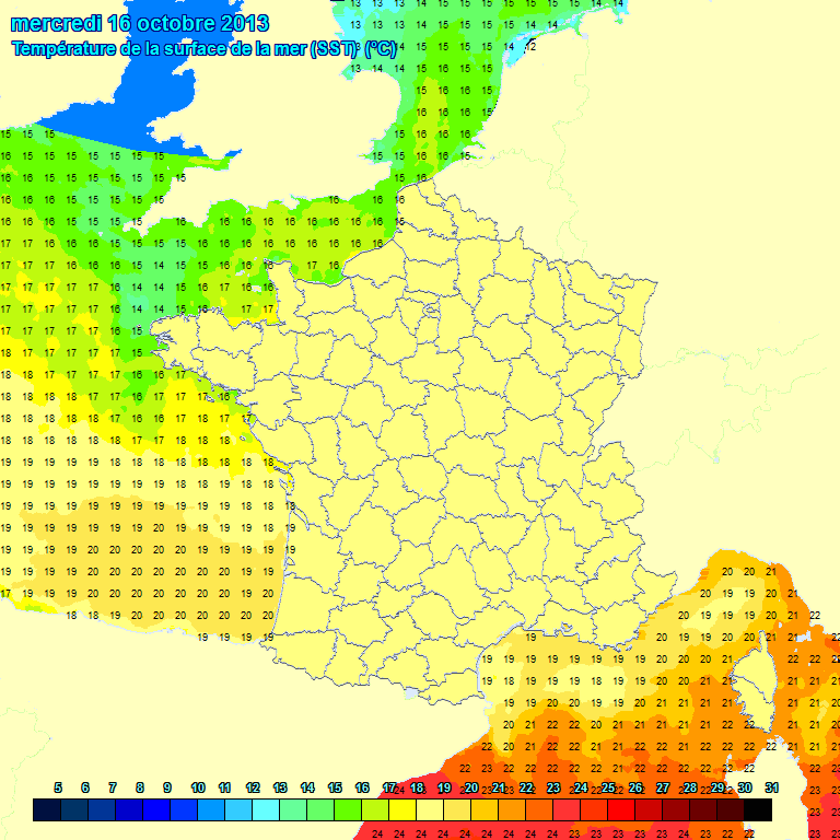 Image d'illustration pour Température de l'eau (Manche - Atlantique - Méditerranée)