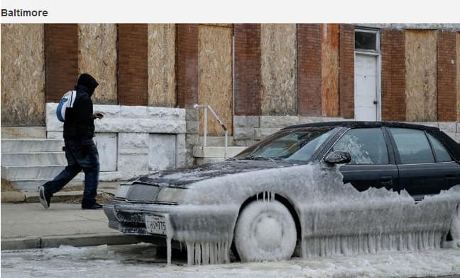 Image d'illustration pour Bilan de la vague de froid et de neige en Amérique du Nord