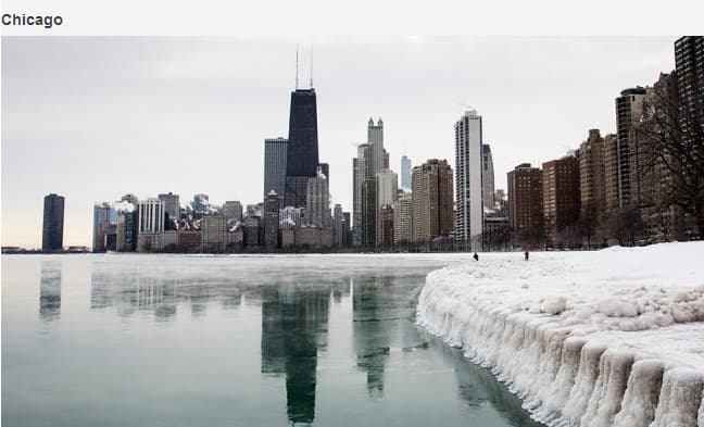 Image d'illustration pour Bilan de la vague de froid et de neige en Amérique du Nord